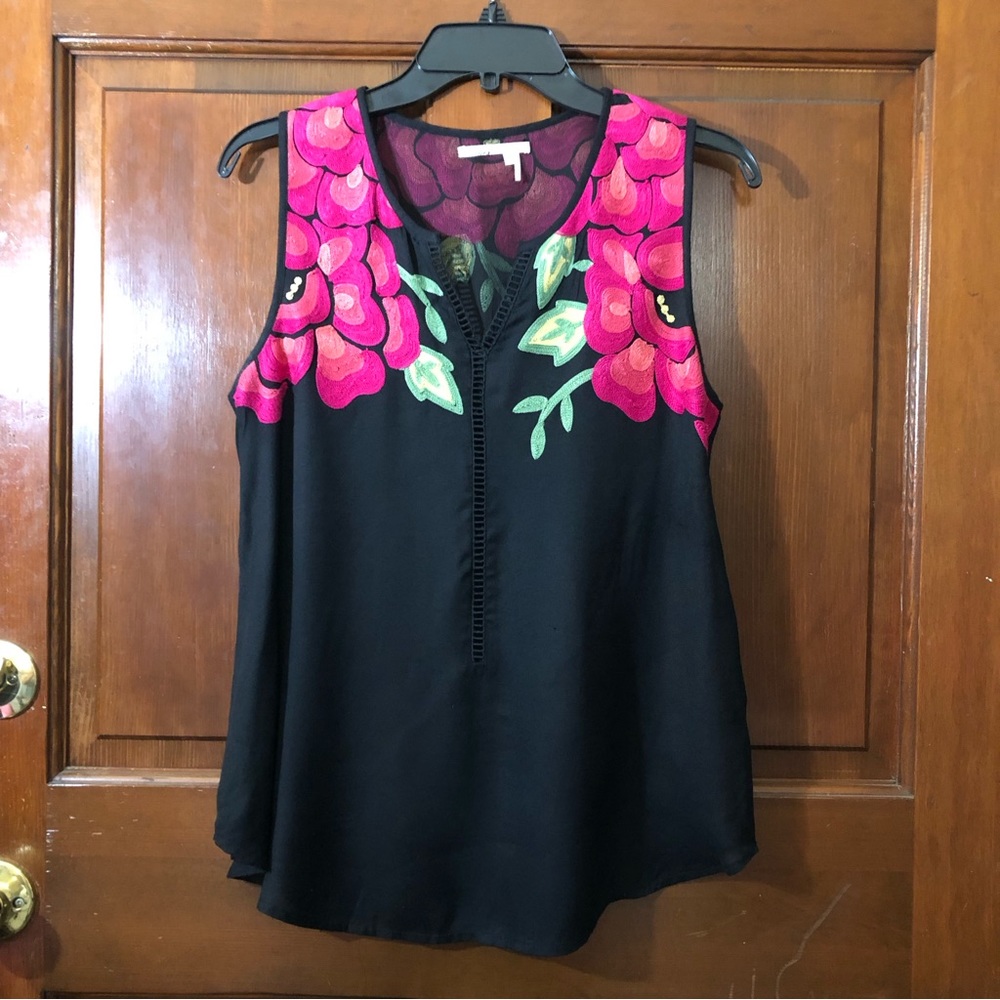 NEW Without Tags Floreat | Floral Embroidered Top Sz M